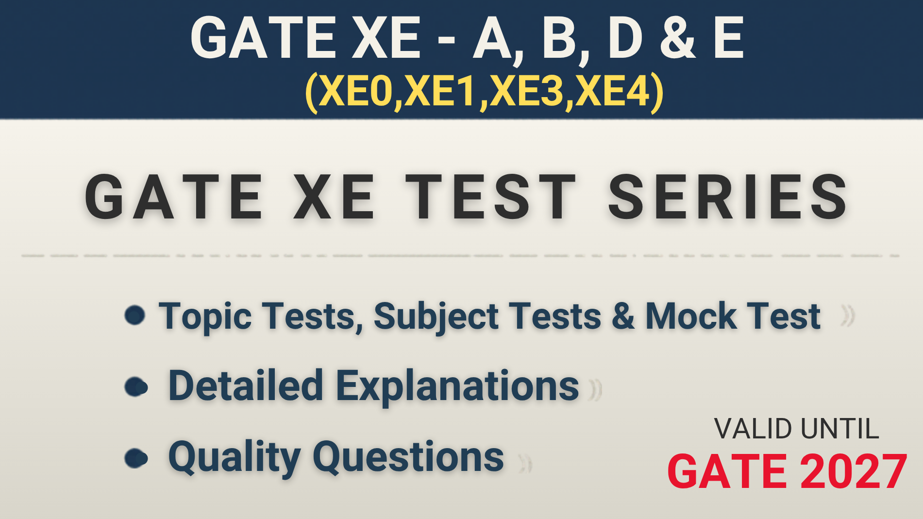 GATE 2027 (XE) Test Series
