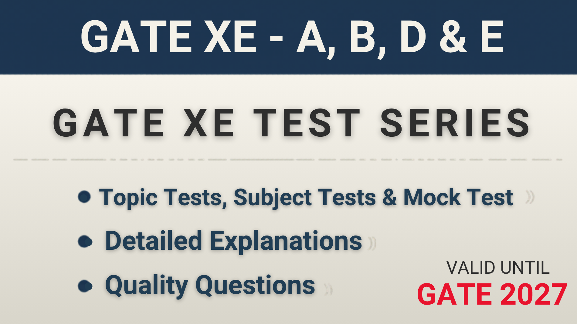 GATE 2027 (XE) Test Series